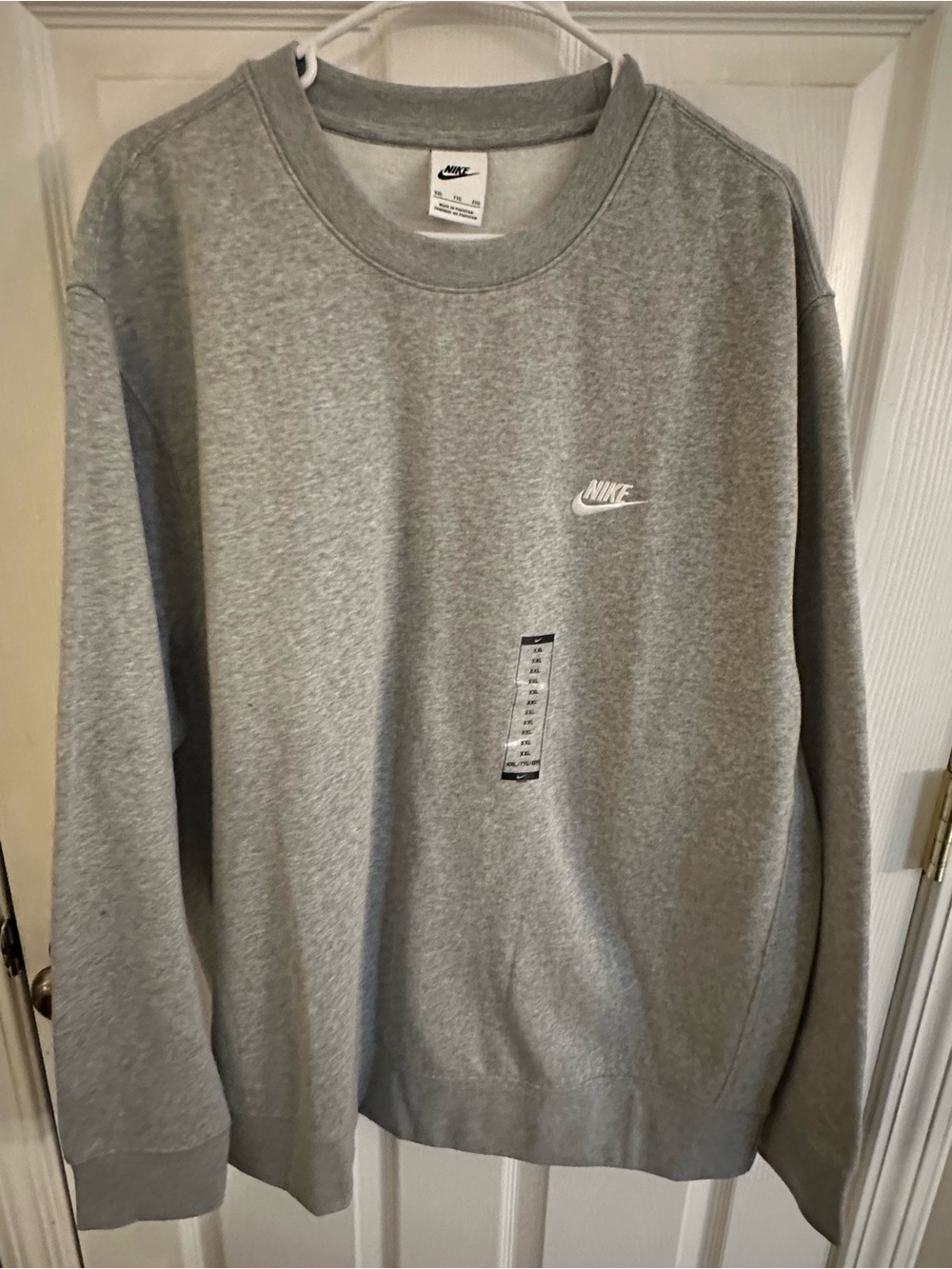 Nike Men’s XXL Gray Fleece Crewneck Sweatshirt New